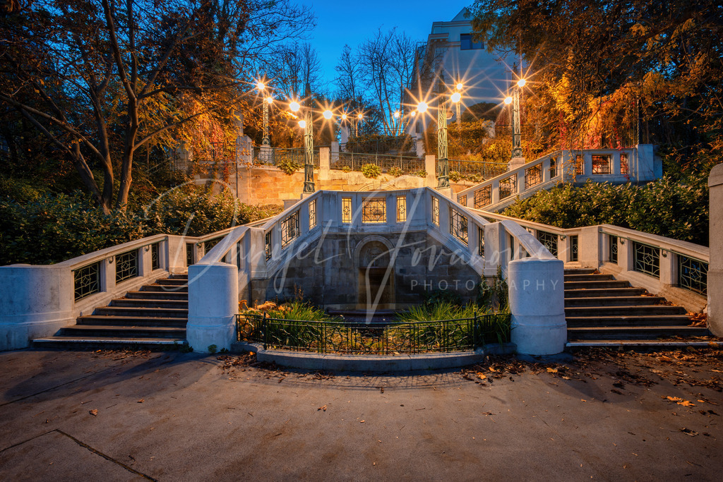 Strudelhofstiege | Die bekannte Wiener Strudelhofstiege im Herbst