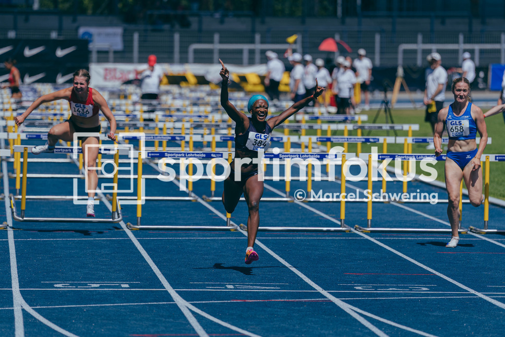 Deutsche Meisterschaften U20 / U16 2026 | Daryl Ndasi, Munich Athletics, 384, 110 Meter Hürden, Finale,Deutsche Meisterschaften der U20 &amp; U16 2026, Lohrheidestadion Bochum-Wattenscheid, 12.07.2026. Foto: Marcel Schwering / sportimfokus - Realisiert mit Pictrs.com
