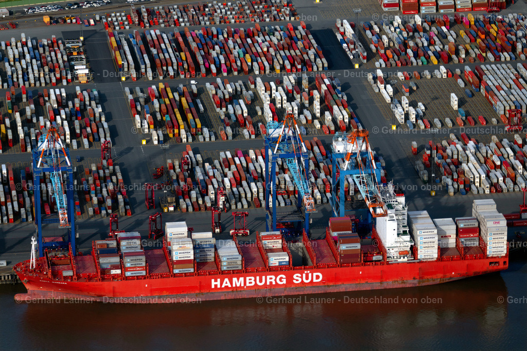4030536 | BREMERHAVEN 01.06.2020 Containerterminal im Containerhafen des Überseehafen Am Nordhafen in Bremerhaven im Bundesland Bremen. // Container Terminal in the port of the international port Am Nordhafen in Bremerhaven in the state Bremen. Foto: Gerhard Launer