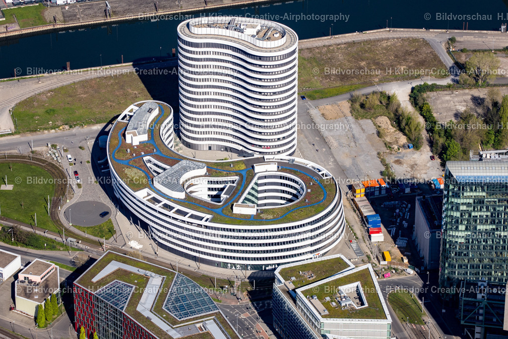 Luftbild Düsseldorf_s Medienhafen_Trivago_Deutschland_Europa | Luftbild  Trivago- Zentrale in Düsseldorf im Bundesland Nordrhein-Westfalen - Realisiert mit Pictrs.com