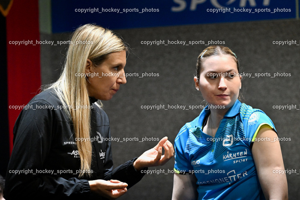 SCO Sprengnetter Bodensdorf vs. SU Sparkasse Kufstein  | Trainerin SCO Bodensdorf Burgar Spela, Lea Paulin, SCO Sprengnetter Bodensdorf vs. SU Sparkasse Kufstein , SCO Sprengnetter Bodensdorf vs. SU Sparkasse Kufstein am 08.02.2026 in Bodensdorf (SCO Sportheim), Austria, (Photo by Bernd Stefan)
