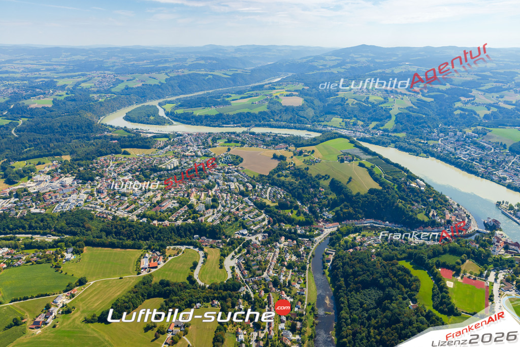 Luftaufnahme  Grubweg  Passau Das Luftbild wurde 2025 vom UL-Flugzeug heraus erstellt ( keine Drohne ) - Hochauflösende Luftaufnahme -Nicht vergleichbar mit Google Maps oder Satelittenbilder- Die Geschenkidee !Mit Lizenz und Bildrechte bestellbar