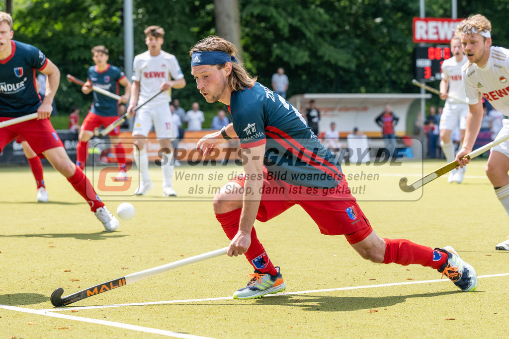 SFE_20230521_0110 | 1. Bundesliga Hockey Viertelfinale 3 Herren Rot-Weiss Köln - Berliner HC am 21.05.2023 in Köln (KTHC Stadion Rot-Weiss Köln Tennis and Hockey Club), Photo: Stephan Fehrmann 2023 (Sports-Gallery) ,Martin Zwicker ( Bremer HC #23 )