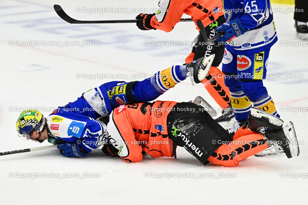 EC IDM WÄRMEPUMPEN VSV vs. MOSER MEDICAL GRAZ99ERS | #77 Philipp Lindner EC VSV, #22 Kevin Conley Graz 99ers, EC IDM WÄRMEPUMPEN VSV vs. MOSER MEDICAL GRAZ99ERS, EC IDM WÄRMEPUMPEN VSV vs. MOSER MEDICAL GRAZ99ERS am 12.03.2026 in Villach (Stadthalle Villach), Austria, (Photo by Bernd Stefan)