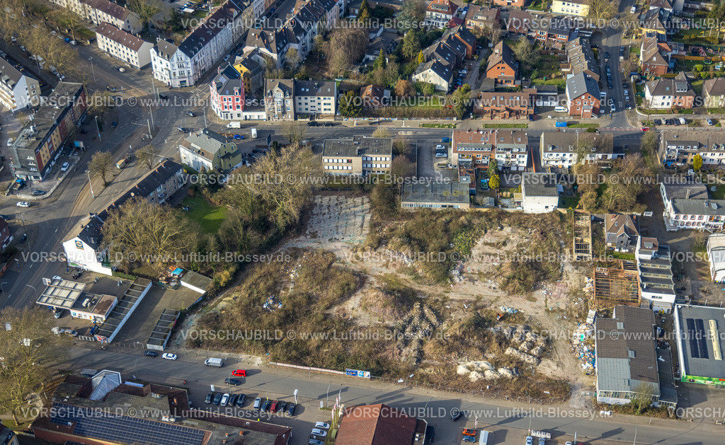 Gelsenkirchen250203049Sued | Luftbild, Wohngebiet Kreuzung Ückendorfer Straße und Osterfeldstraße, Baugebiet Gewerbegebiet Am Dördelmannshof, Ückendorf, Gelsenkirchen, Ruhrgebiet, Nordrhein-Westfalen, Deutschland