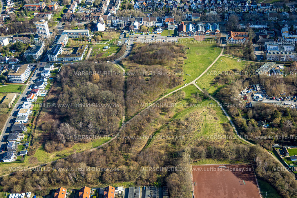 Herne230212010 | Luftbild, Flottmannpark und Flottmann-Hallen,
Herne-Süd, Herne, Ruhrgebiet, Nordrhein-Westfalen, Deutschland