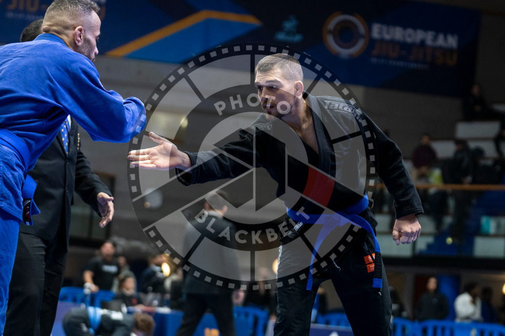 20240121PBB5059 | Fighters compete during the second day of the IBJJF European Championship in Paris, France, on January 21, 2024.