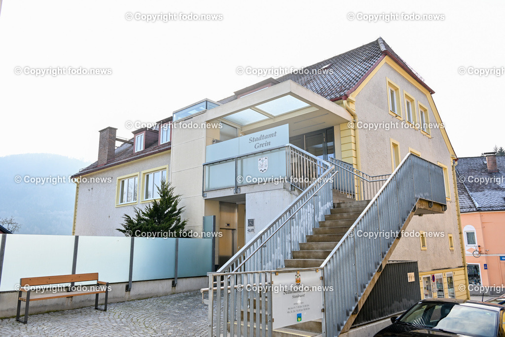 Grein_ 11.01.2024-10 | 11.01.2024, Grein, AUT, Grein, Oberoesterreich, im Bild Stadtamt, Rathaus, Gemeindeamt
