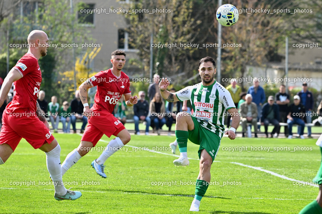 SV Donau Klagenfurt vs. SAK | #21 Zan Benedicic SAK, #17 Timo Todor-Kostic SAK, #10 Yosifov Svetlozar Angelov SV Donau,  SV Donau Klagenfurt vs. SAK, SV Donau Klagenfurt vs. SAK am 11.04.2026 in Klagenfurt (Sportplat Donau ), Austria, (Photo by Bernd Stefan)