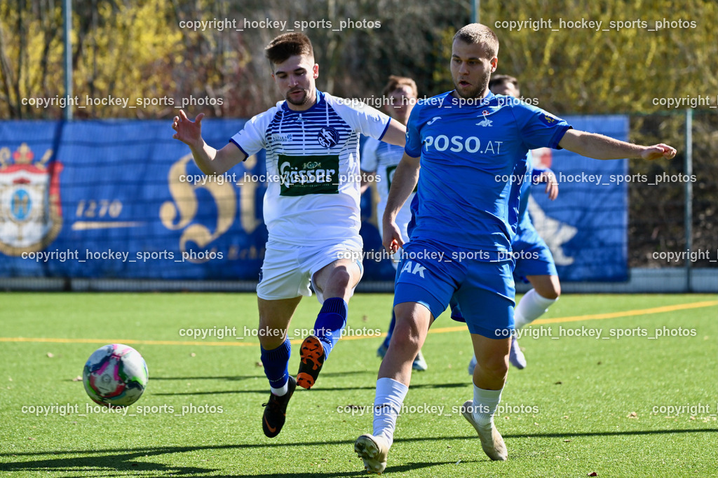 SAK vs. Dellach Gail | #13 Fabian Griesebner SAK, #49 Nermin Hasancevic Dellach Gail, SAK vs. Dellach Gail, SAK vs. Dellach Gail am 22.03.2025 in Klagenfurt (Sportpark Welzenegg), Austria, (Photo by Bernd Stefan)