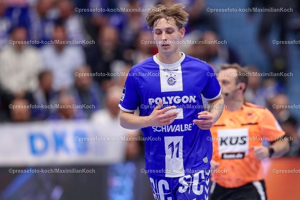 Gum25042501077 | 25.04.2025, Handball, HBL, VfL Gummersbach - 1. VfL Potsdam, Schwalbe-Arena: Mathis Häseler (GUM #11) 