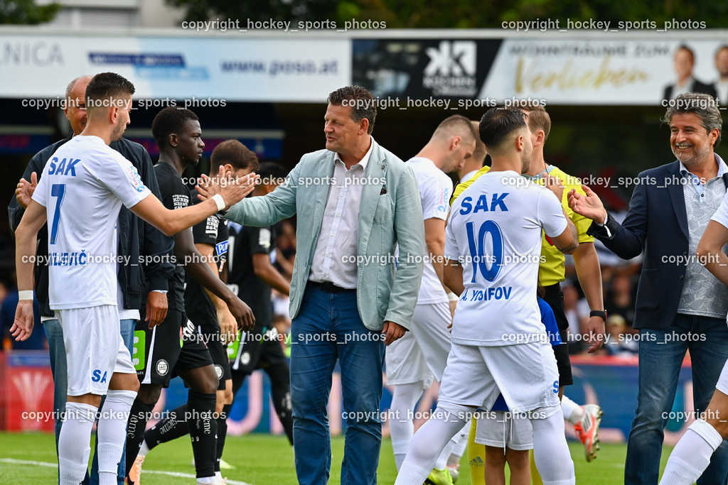 SAK vs. SK Sturm 22.7.2023 | Einlauf SAK gegen Sturm Graz, Klagenfurter Bürgermeister Christian Scheider