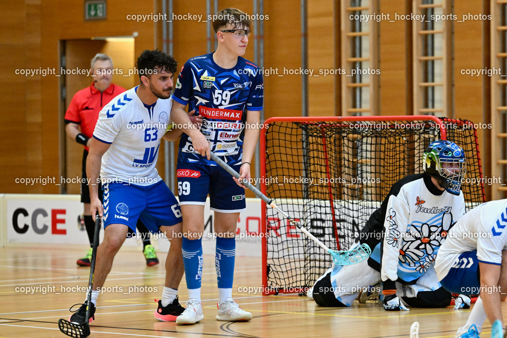 VSV Unihockey vs. Dunai Krokodilok 9.9.2023 | #63 Richárd Hollósi, #59 Nino Forelli, #2 Balázs Samu
