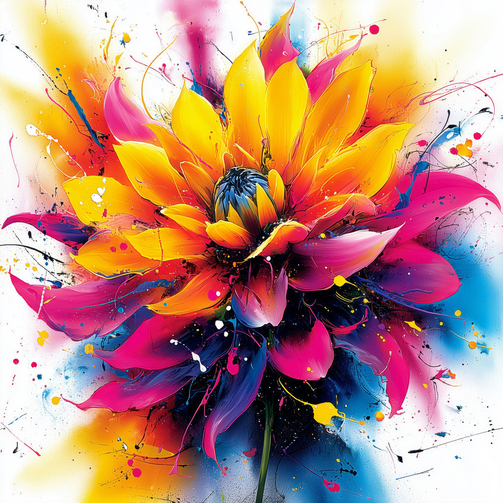 2509002 - Dahliengemälde | Bestelle dieses Blumenmotiv als Wandbild oder Poster in vielen Größen und Ausführungen und mit kostenloser Lieferung innerhalb Deutschlands. 