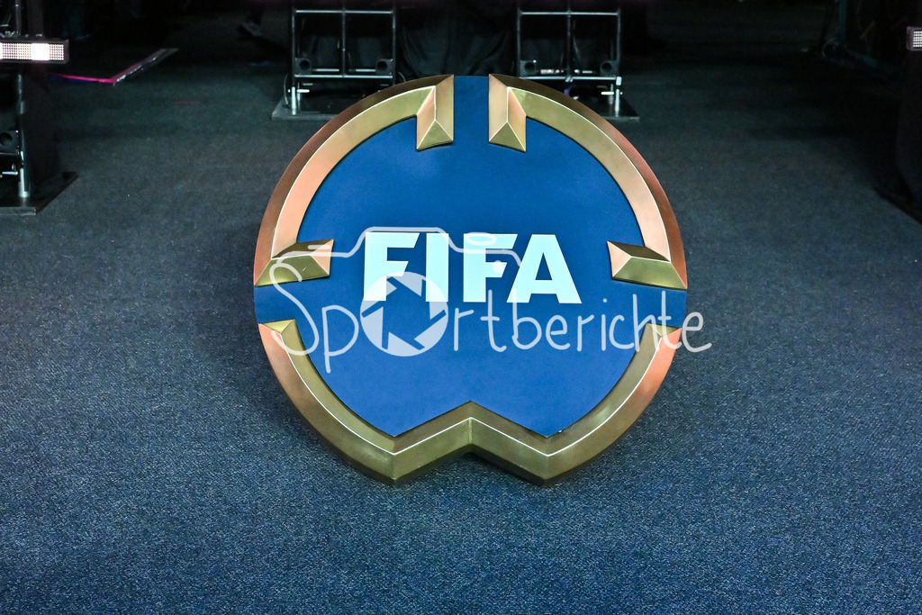 Inter Miami CF - Palmeiras Sao Paulo | Das Logo der FIFA bei der CLUB WM 2025 in Amerika / Symbolbild / FIFA Club World Cup: Inter Miami CF - Palmeiras Sao Paulo, Hard Rock Stadium am 23.06.2025 / NOT FOR SALE IN USA