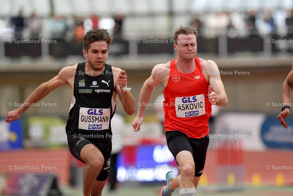 DM Halle 2026_Samstag-168 | 28.02.2026, xkaix, Leichtathletik Deutsche Meisterschaften Halle 2026,  v.l. Heiko Gussmann (Sprintteam Wetzlar), Aleksandar Askovic (TSV Bayer o4 Leverkusen) - Realisiert mit Pictrs.com