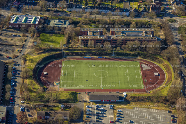 Castrop-Rauxel240106359 | Luftbild, Sportanlage Ludwigkampfbahn an der Bahnhofstraße mit Fußballstadion und Leichtathletikstadion SG Castrop-Rauxel e.V., Willy-Brandt-Gesamtschule, Rauxel, Castrop-Rauxel, Ruhrgebiet, Nordrhein-Westfalen, Deutschland