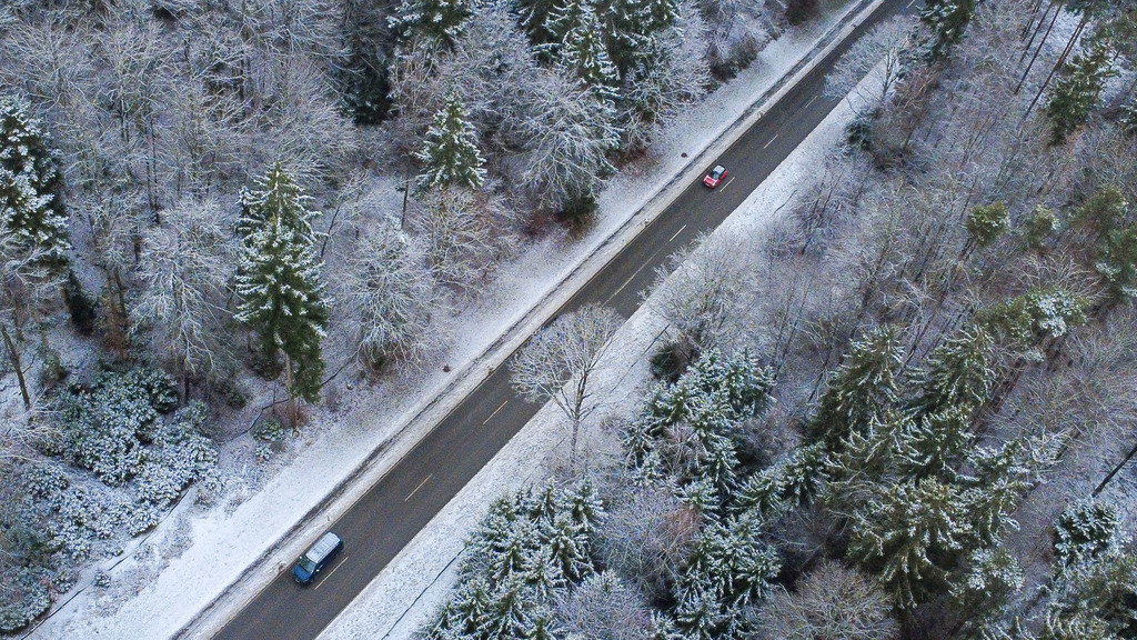 Schnee | Rutesheim - Leichter Schneefall bedeckte über Nacht die Wälder zwischen Rutesheim und Weissbach. - Realisiert mit Pictrs.com