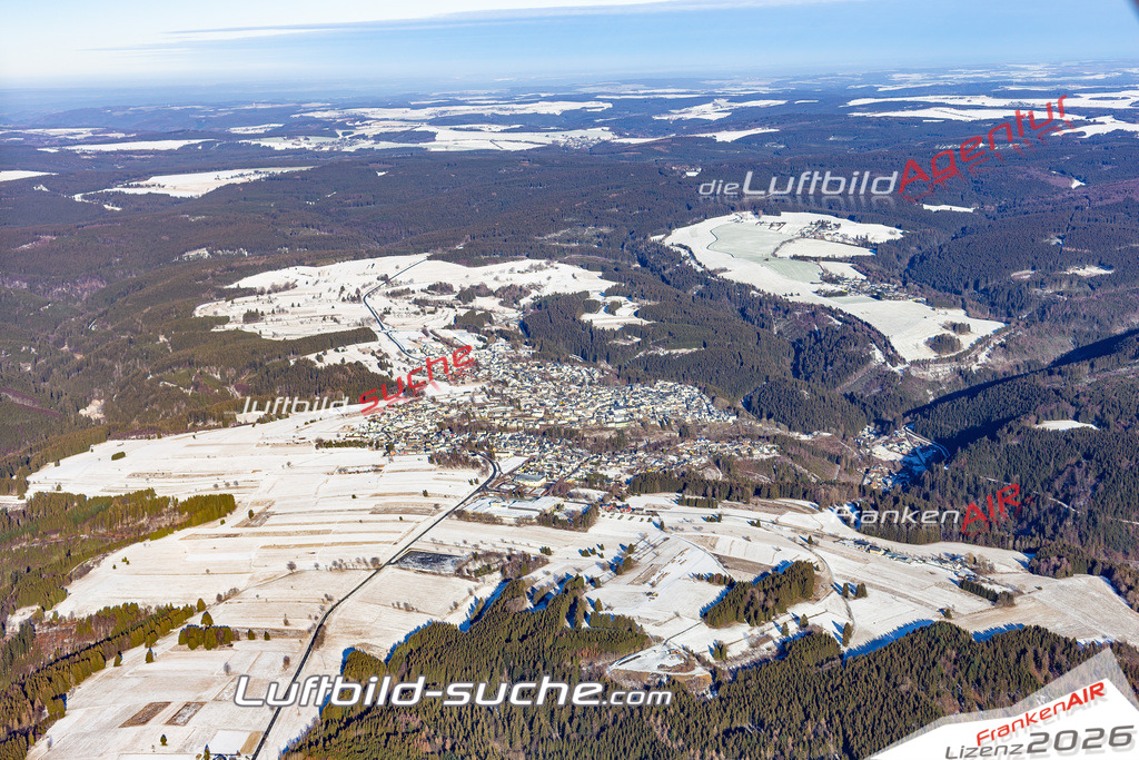 Das Luftbild der Stadt Nordhalben wurde 2019 vom Flugzeug heraus erstellt (keine Drohne) Aufnahmehöhe ca.400 Meter- hohe Auflösung- beste Druck-Qualität garantiert!