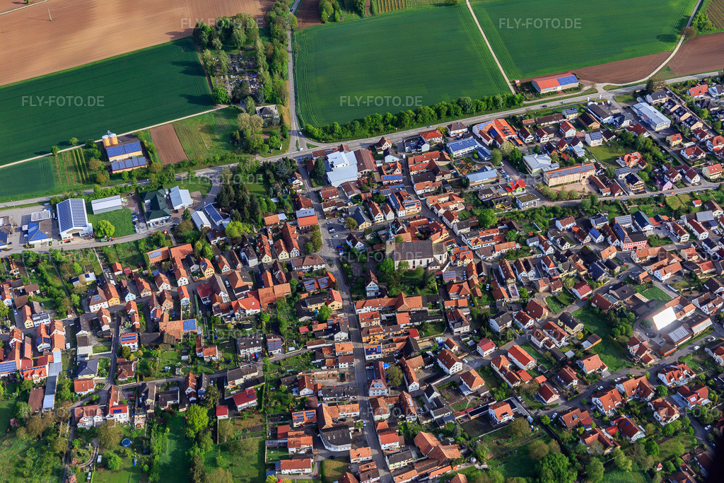 Luftbild: Bahnhofstr, in Steinfeld im Bundesland Rheinland-Pfalz in Deutschland. Foto: IMG_113837.jpg vom 29.04.2019 durch Werner Riehm/FLY-FOTO.de