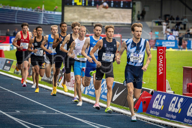 Deutsche Leichtathletik-Meisterschaften; Bochum-Wattenscheid, 26.07.2026 | 1500m Finale mit Lasse Funck (Athletics Team Karben), Marc Tortell (Athletics Team Karben) und Robert Farken (SG Motor Gohlis-Nord Leipzig); Deutsche Leichtathletik-Meisterschaften am 26.07.2026 im Lorheide-Stadion, Bochum-Wattenscheid (Nordrhein-Westfalen).