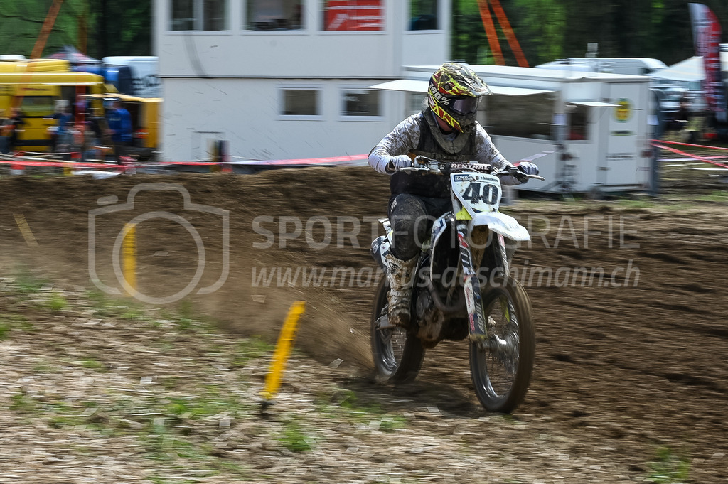 Motocross Schlatt bei Winterthur - 29. April 2023 | #40 Bruggmann Timo aus Schwarzenbach (CH) auf Husqvarna in der Kategorie MX2 am Motocross Schlatt bei Winterthur, 29. April 2023.
Instagram: @mx_schlatt | @mc_wila | @sam_schweiz
Bild: Sportfotografie Markus Aeschimann | www.markus-aeschimann.ch - Realisiert mit Pictrs.com