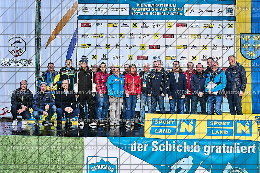 ALP2226_FMC-Wellcome_People of Honor | (C)FotoLois.com, Alois Spandl, World Criterium Masters Ski Alpin 2023 Hochkar, WellcomeFeier mit Siegerehrungen Slalom A + GiantSlalom C, Mo 20. März 2023.