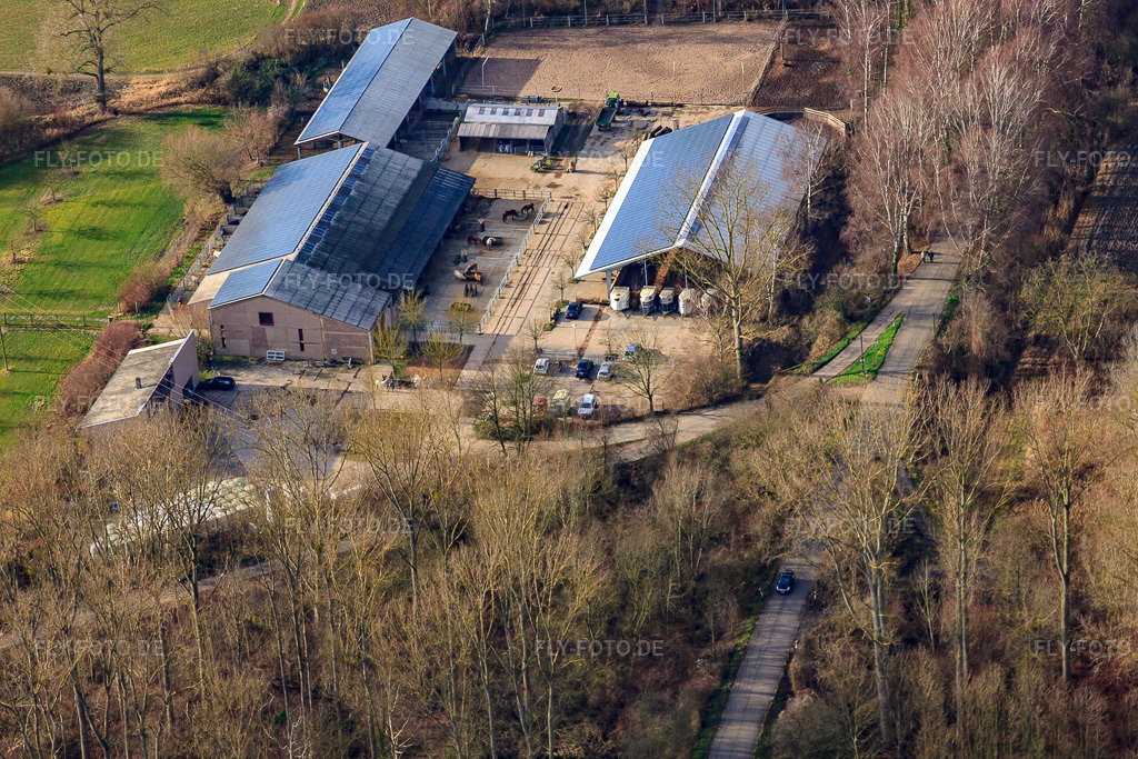 Luftbild: Reiterhof Kennelhof im Ortsteil Sondernheim in Germersheim im Bundesland Rheinland-Pfalz in Deutschland. Foto: IMG_48577.jpg vom 14.01.2012 durch Werner Riehm/FLY-FOTO.deWWW.KENNELHOF.DE