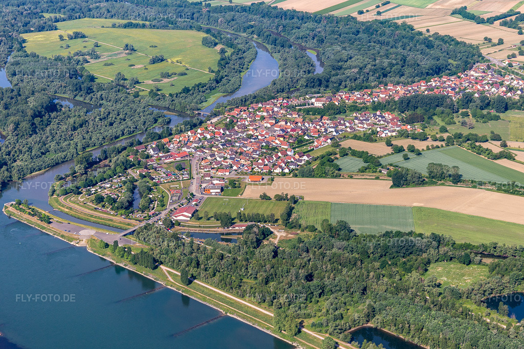 Luftbild: Sauermündung in Munchhausen im Bundesland Bas-Rhin in Frankreich. Foto: IMG_131720.jpg vom 22.05.2022 durch Werner Riehm/FLY-FOTO.de