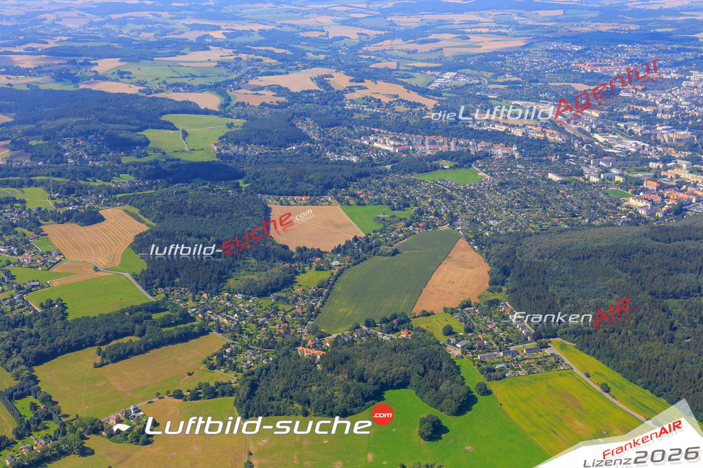 Die Luftaufnahme Waldesruh - Plauen wurde vom UL-Flugzeug (keine Drohne) aus fotografiert.Hohe Druck- Auflösung-die Geschenkidee!