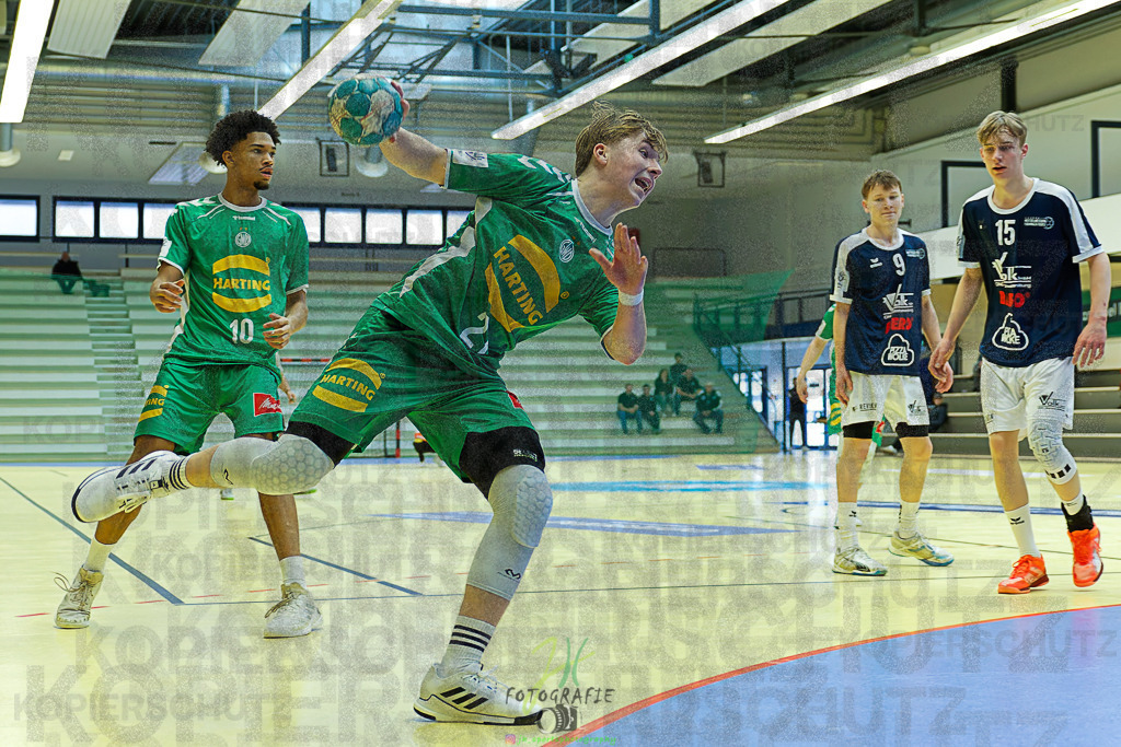 mJB Pokalrunde dt. Meisterschaft, TV Hüttenberg - TSV GWD Minden | mJB Pokalrunde dt. Meisterschaft, TV Hüttenberg - TSV GWD Minden am 15.03.2025 in Münchholzhausen (Sporthalle Münchholzhausen)Photo © 2025 - Jörg Heinrich - Realisiert mit Pictrs.com