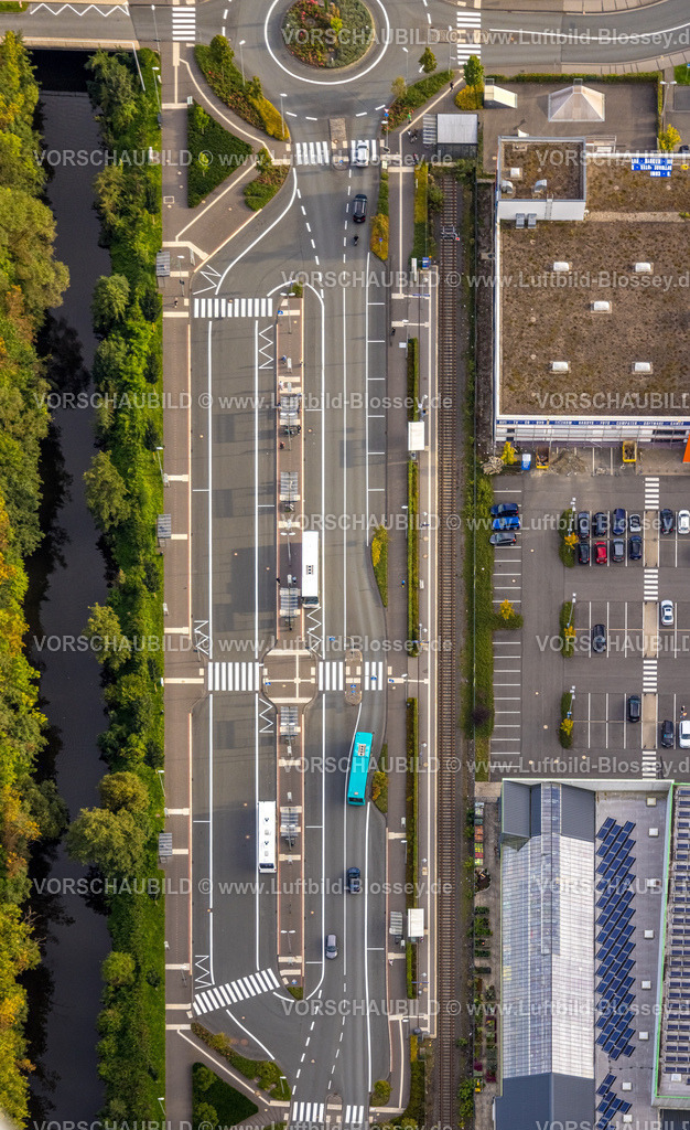 Olpe230913212 | Luftbild, Busbahnhof ZOB, Stellwerkstraße, Olpe-Stadt, Olpe, Sauerland, Nordrhein-Westfalen, Deutschland