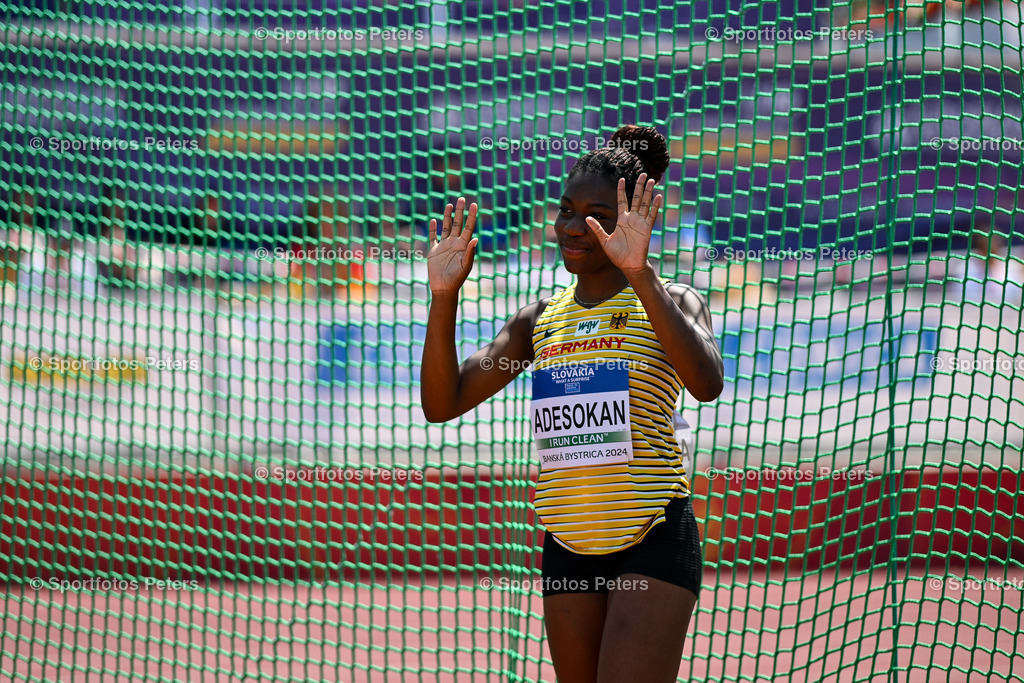 U18 EM - Tag 4_27 | European Athletics U18 Championships am 21.07.2024 in Banska Brystica; Diskuswurf, Favour Adesokan. Foto: Kai Peters - Realisiert mit Pictrs.com
