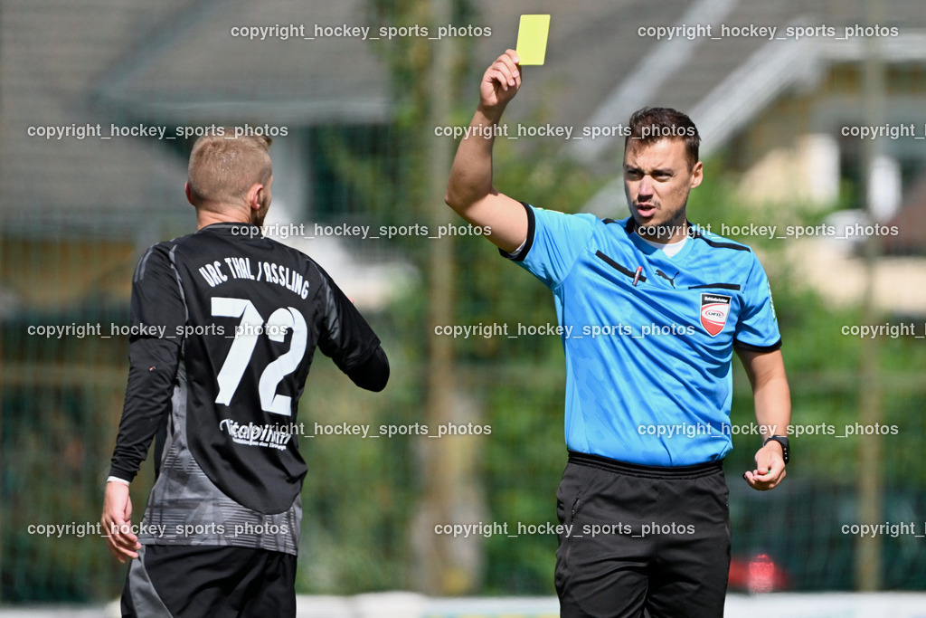 SV Rothentuhurn vs. URC Thal Assling | #72 Jasmin Dindic URC Thal Assling, Edin Omerhodzic Referee, Gelbe Karte, SV Rothentuhurn vs. URC Thal Assling, SV Rothentuhurn vs. URC Thal Assling am 15.09.2024 in Rothenthurn (Sportplatz Rothenthurn), Austria, (Photo by Bernd Stefan)