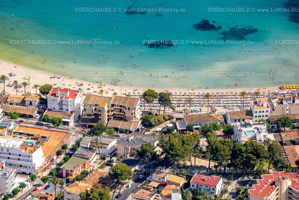 Mallorca230600665N | Luftbild, Strand mit Badegästen am Passeig Maritim de Palmira, Calvia, Balearen, Mallorca, Balearische Inseln, Spanien