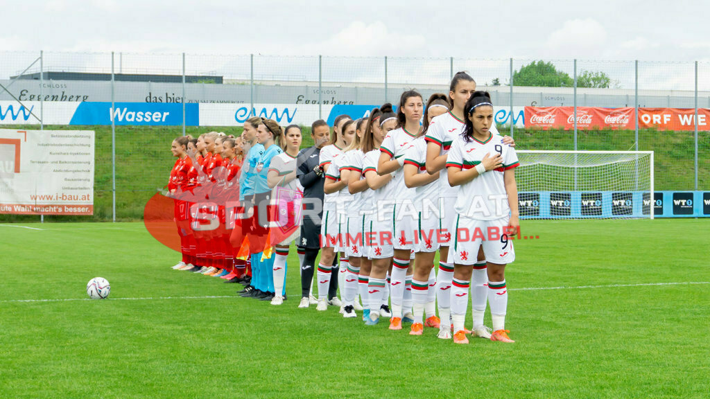 Norwegen U19  Bulgarien U19 | Aufstellung Hymne ; Norwegen U19  Bulgarien U19 am 13.05.2022 in Wels
(Huber Arena), AUSTRIA, (Photo by Ernst Krawagner sport-fan.at) - Realisiert mit Pictrs.com