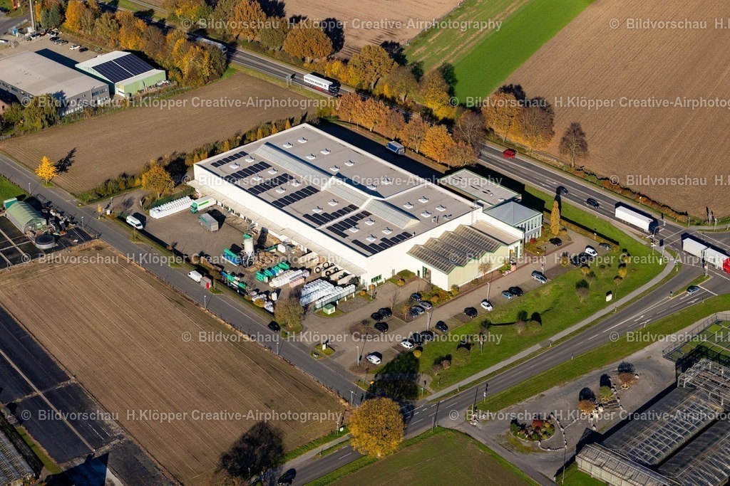 Luftbilder Geldern-7621 | Luftbildfotografie Gebäude des Großmarkt und Großhandelszentrum " LIMERA Gartenbauservice " an der Florastraße in Geldern im Bundesland Nordrhein-Westfalen, Deutschland - Realisiert mit Pictrs.com