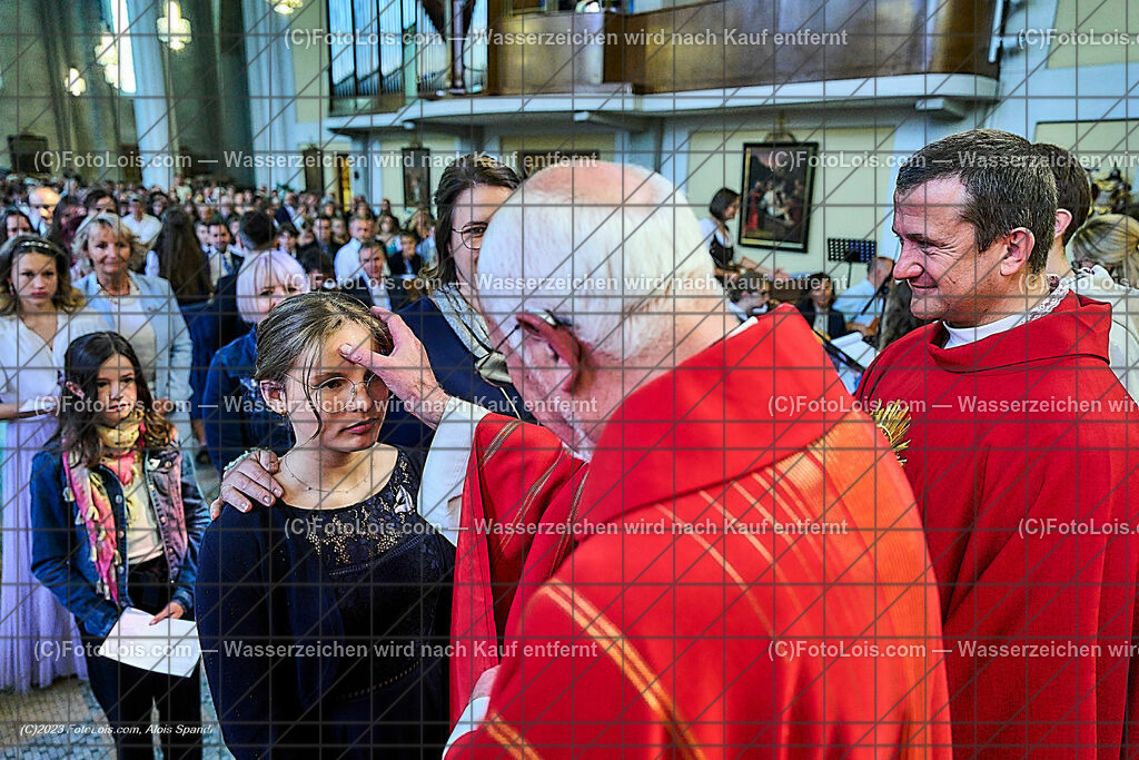 ALP2378_Pfarrfirmung Wieselburg_Sakrament der Firmung | (C)FotoLois.com, Alois Spandl, Pfarrfirmung in Wieselburg mit Firmspender Eduard Gruber (ehemaliger Generalvikar der Diözese St. Pölten), Sa 3. Juni 2023.