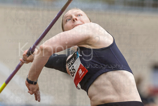 Para Heimspiel 7.0; Leverkusen, 18.07.2026 | LEVERKUSEN, GERMANY - JULY 18, 2026 : Victoria Krause (GER/Duesseldorf Athletics) competing during the javelin throw of the Para Heimspiel 7.0 at Fritz Jacobi Sports Complex on July 18, 2026 in Leverkusen, Germany.
