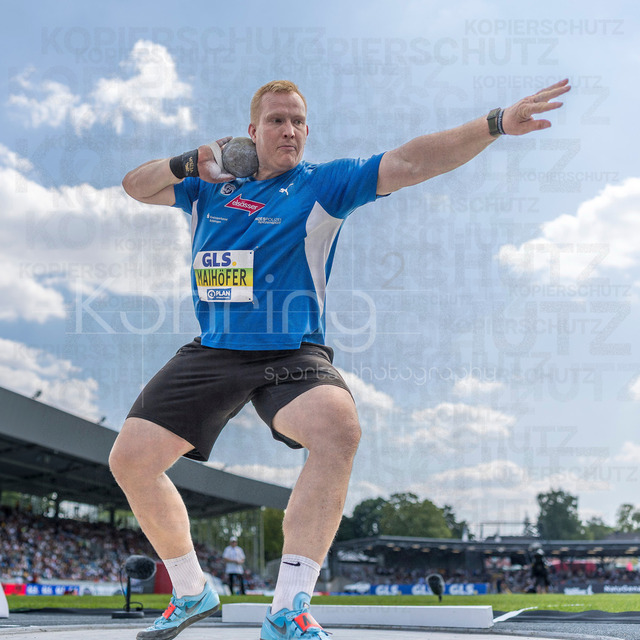 Deutsche Leichtathletik-Meisterschaften; Bochum-Wattenscheid, 25.07.2026 | Eric Maihöfer (VfL Sindelfingen); Deutsche Leichtathletik-Meisterschaften am 25.07.2026 im Lorheide-Stadion, Bochum-Wattenscheid (Nordrhein-Westfalen).
