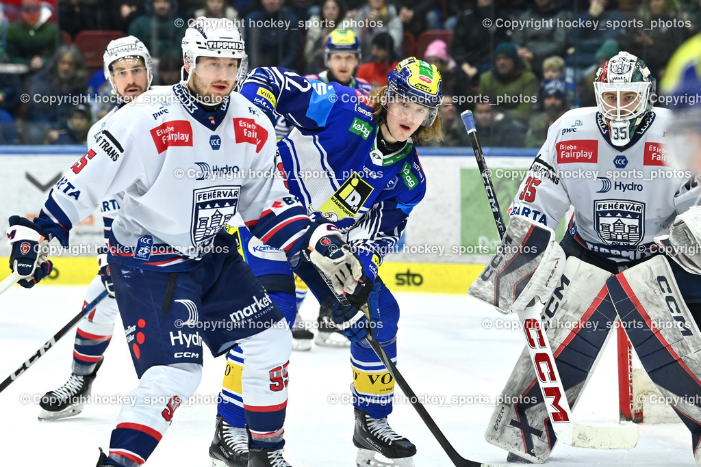 EC IDM Wärmepumpen VSV vs. Hydro Fehervar AV19  | #95 Atkinson Joshua HYDRO FEHERVAR, #12 Pearson Chase EC VSV, #35 Horvath Dominik HYDRO FEHERVAR, EC IDM Wärmepumpen VSV vs. Hydro Fehervar AV19 , EC IDM Wärmepumpen VSV vs. Hydro Fehervar AV19  am 01.01.2025 in Villach (Stadthalle Villach), Austria, (Photo by Bernd Stefan)