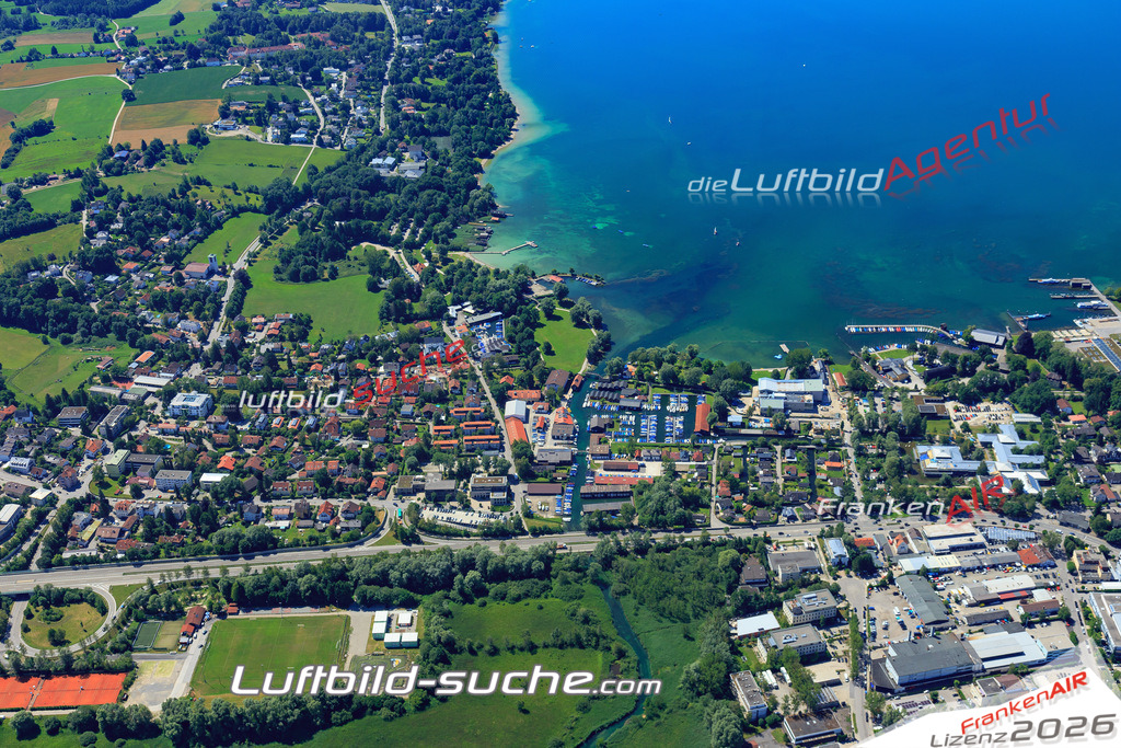 Luftbild von Percha Starnberg - Luftaufnahme wurde 2017 von https://frankenair.de mittels Flugzeug (keine Drohne) erstellt - die Geschenkidee