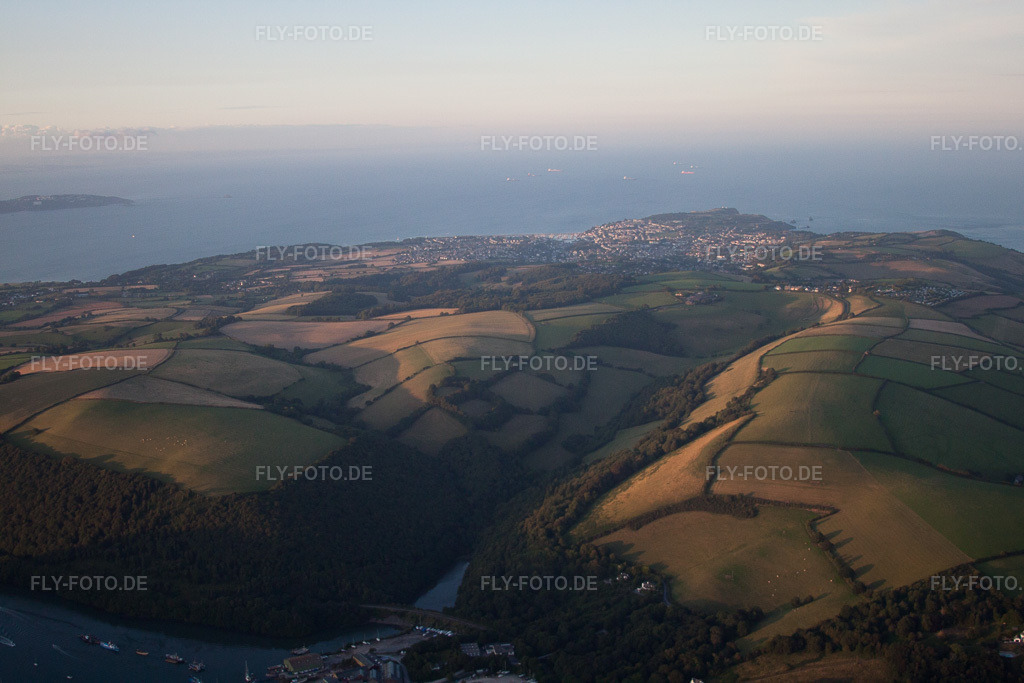 Luftbild: Ortsansicht in Dartmouth im Bundesland England in Vereinigtes Königreich. Foto: IMG_19846.jpg vom 25.07.2009 durch Werner Riehm/FLY-FOTO.de