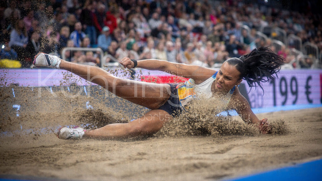 ISTAF Indoor; Duesseldorf, 24.01.2026 | DUESSELDORF, GERMANY - JANUARY 24:  Long jumper Laura Raquel Muller (GER) during the ISTAF Indoor Dusseldorf at PSD Bank Dome on January 24, 2026 in Duesseldorf, Germany. 