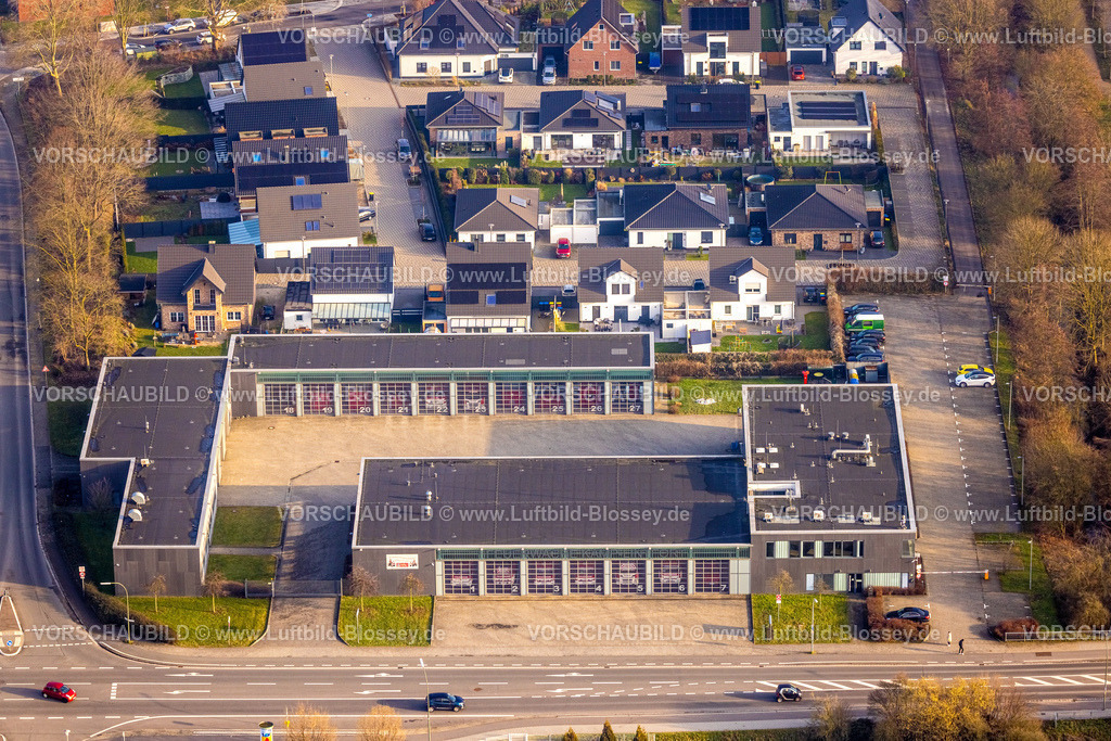Kamp-Lintfort260101434 | Luftbild, Freiwillige Feuerwehr Kamp-Lintfort Wache Stadtmitte, Einfamilienhäuser Neubau Wohnsiedlung Schlehenweg, Kamperbruch, Kamp-Lintfort, Ruhrgebiet, Nordrhein-Westfalen, Deutschland