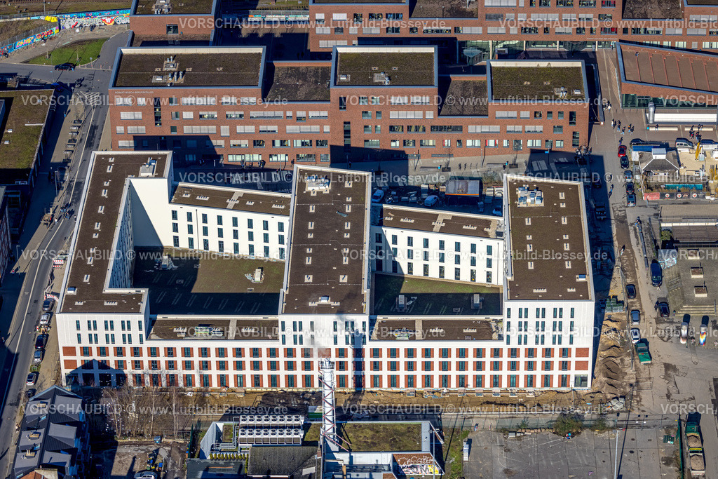 Dortmund230200441 | Luftbild, Studenten Wohnanlage am Dortmunder U, Emil-Moog-Platz, Dorstfelder Brücke, Dortmund, Ruhrgebiet, Nordrhein-Westfalen, Deutschland