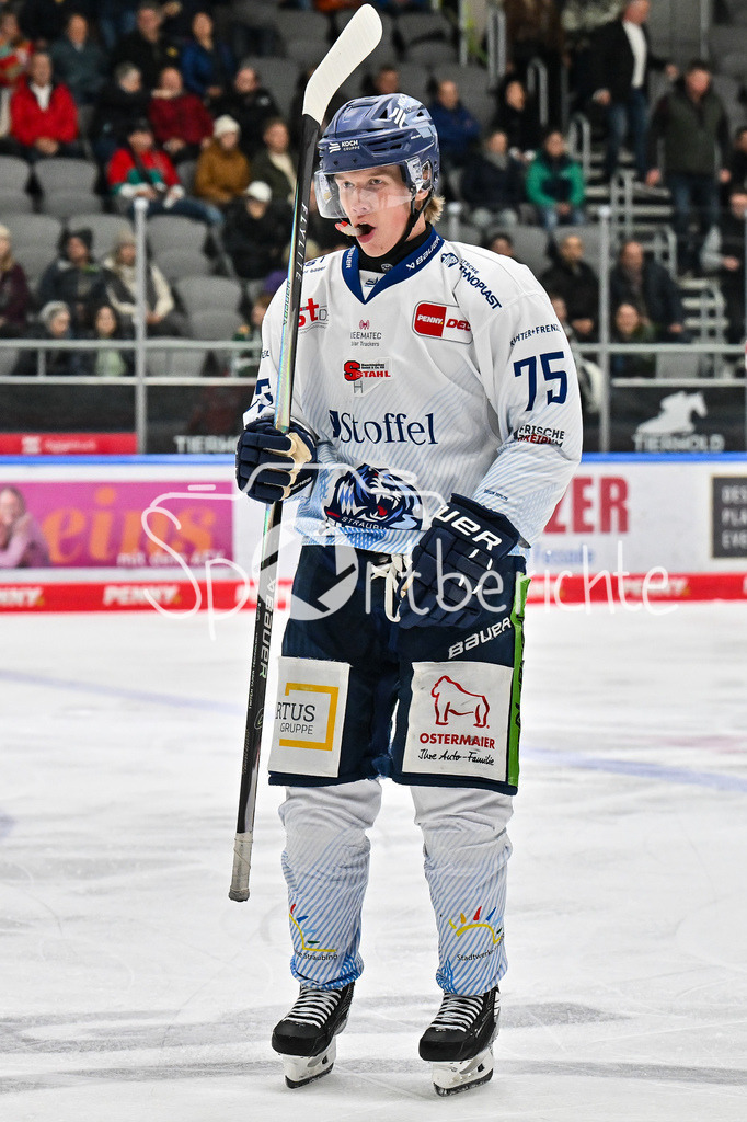 Augsburger Panther - Straubing Tigers | Augsburg, DEUTSCHLAND - 14. NOVEMBER: Jubel der Gäste nach dem Treffer zum 3-8 durch Elis HEDE (Straubing Tigers 75) / Tor / Torschuetze / Freude / Happy beim Ligaspiel zwischen den Augsburger Panthern und den Straubing Tigers am 18. Spieltag der Penny DEL im Curt Frenzel Stadion am 14.11.2025