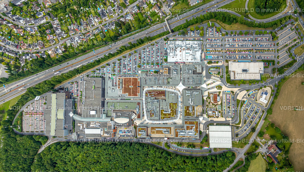 Bochum220603908 | Luftbild, Ruhr Park Einkaufszentrum, Senkrechtaufnahme mit Formen und Farben, Harpen, Bochum, Ruhrgebiet, Nordrhein-Westfalen, Deutschland