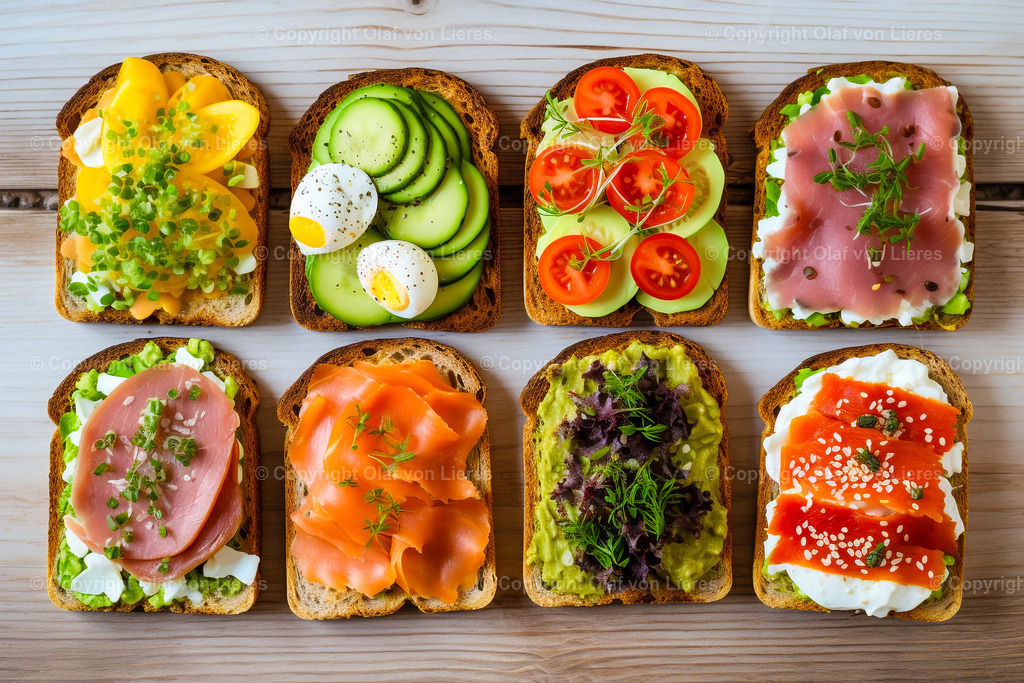bunt belegte Brote | Brotaufstrich mit Gemüse