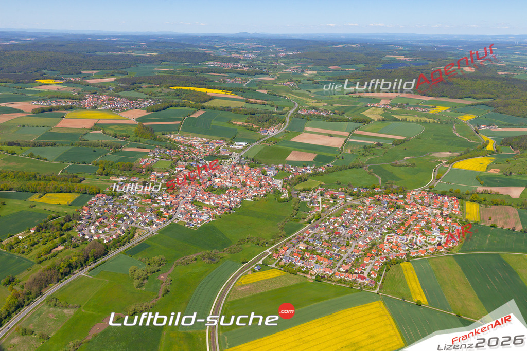 Das Luftbild der Stadt Reckendorf wurde 2019 vom Flugzeug heraus erstellt (keine Drohne) Aufnahmehöhe ca.400 Meter- hohe Auflösung- beste Druck-Qualität garantiert!